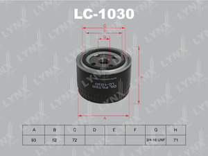 Фильтр масляный ВАЗ-2108-2112 LYNX LC1030, OC384A, 2105-1012005