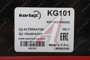Генератор SSANGYONG Rexton (02-),Korando (662L) (75A,14V) KORTEX KG101, 8802309SX, 6621545402