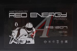 Аккумулятор Red Energy RS 7А/ч 6СТ7 1207, 1207