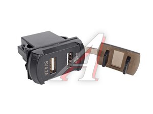 Вольтметр автомобильный врезной 2USB RV-037