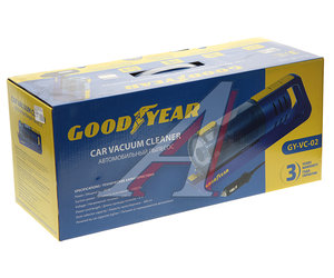 Пылесос автомобильный 12V 80W 5500Pa (3 насадки) синий GOODYEAR GY000192, GY-VC-02