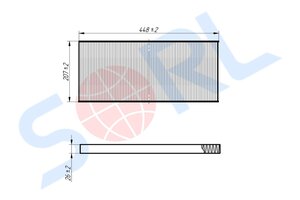 Фильтр воздушный салона IVECO Stralis,Stator,Trakker SORL RL1109AB47, E1908LI, 2 995 964