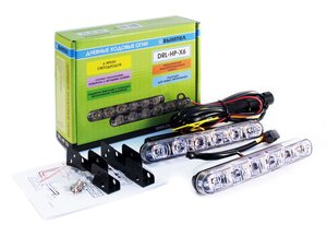 Огни ходовые дневного света 12V комплект ВЫМПЕЛ DRL-HP-X6, W-DRL-HPX6