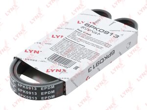 Ремень приводной поликлиновой 6PK0913 HYUNDAI Solaris (17-) LYNX 6PK0913