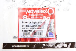 Выключатель клавиша FAW J6 освещения салона MOVELEX 3714025-A01/E-MX, 3714025-A01/E