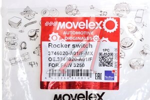 Выключатель кнопка FAW 3250 (6х6) стеклоподъемника правого MOVELEX 3746020-A01/F-MX, 3746020-A01/F
