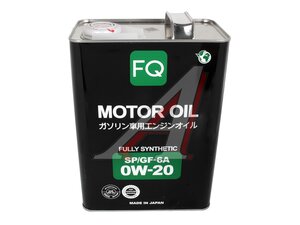 Масло моторное FQ FULLY SYNTHETIC SP/GF-6A 0W20 4л 4580041491204, FQ 0W20