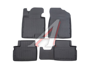 Коврик салона KIA Ceed 2 (12-18) 3D резина черный (4 предм.) Premium SRTK PR.KI.CD.12G.02049