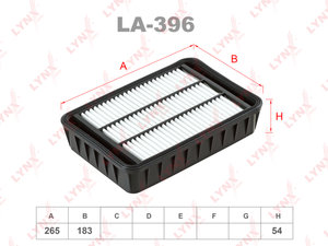 Фильтр воздушный MITSUBISHI Lancer 10 (08-),Outlander (07-) CITROEN C-Crosser LYNX LA396, LX2616