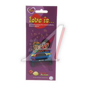 Ароматизатор подвесной пластина (кола и лимон) LOVE IS LI K 0012
