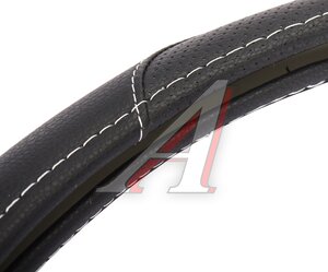 Оплетка руля (XXXXL) 49-51см экокожа серая AT AT73424