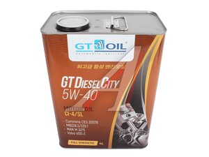 Масло моторное GT DIESEL CITY 5W40 4л GT 5W40, GT OIL 5W40