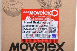 Кран тормозной FAW J6,4180 ручного тормоза MOVELEX 3508010-80G/A-MX, 3508010-80G/A