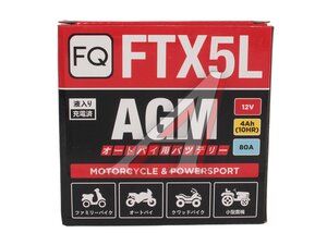 Аккумулятор FQ MOTO AGM 4А/ч 6СТ4 FTX5L-BS