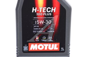 Масло моторное MOTUL H-TECH 100 PLUS 5W30 SP синт.1л 114514, MOTUL SAE5W30/108212/108213/108214/113498/112141/112472/112142/112474/112356/113497/113496/114514