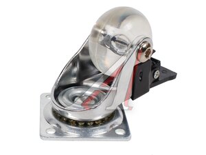 Колесо прозрачный PU 35мм тормоз SCPB 15 ПР