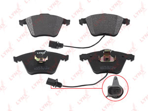 Колодки тормозные AUDI A4 (01-),A6 (05-),A8 (03-) передние (4шт.) LYNX BD1217, GDB1617, 4E0698151M