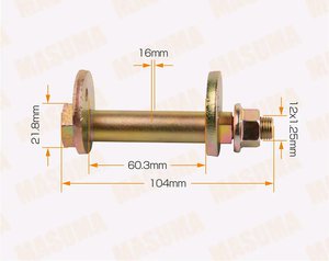 Болт MITSUBISHI сход-развальный комплект с гайкой и шайбой MASUMA MLS-591, MR418739