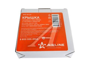 Крышка бака топливного IVECO MERCEDES RENAULT VOLVO с ключом,замок сбоку (пластик) AIRLINE AFC-R-07