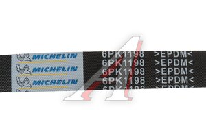 Ремень приводной поликлиновой 6PK1198 NISSAN Qashqai MICHELIN 6PK1198, 11720-1KC0B