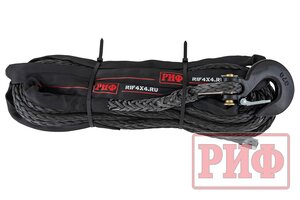 Трос для лебедки 18.3т 22м-14мм синтетический готовый с крюком РИФ Rope14mm22mBL