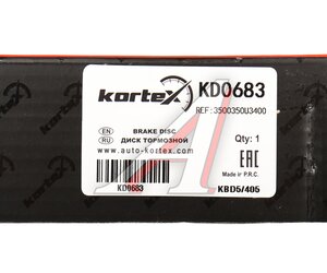 Диск тормозной МОСКВИЧ 3 JAC JS4 задний (1шт.) KORTEX KD0683, 3500350U3400-MX, 3500350U3400