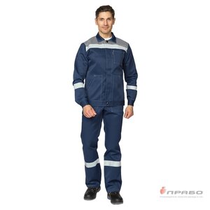 Костюм мужской Пантеон 2 СОП синий/серый (104-108 170-176) ПРАБО Кос119с