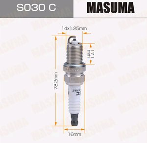 Свеча зажигания MASUMA S030C, BCPR5EY