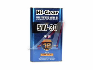 Масло моторное HG 5W30 C2/C3 синт. 1л HG0330, HI-GEAR 5W30