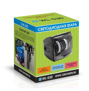 Фара рабочего света 85х78х90мм 30W 2LED (Уценка: нет крепления) ОРИОН WL-530, MIS-30W