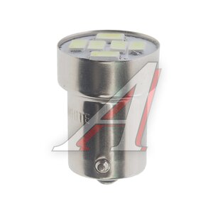 Лампа светодиодная 24V R10W BA15s 6 светодиодов белая МАЯК 24T15-W\6SMD5730, А24-10