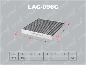 Фильтр воздушный салона HYUNDAI Santa Fe (05-),Sonata NF (05-) LYNX LAC096C, LA343, 97133-2B010