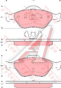 Колодки тормозные FORD Fiesta (95-01-), Fusion (01-) MAZDA 2 (03-), 121 (96-) передние (4шт.) TRW GDB1419, 1E10-33-23Z/DDY2-33-28Z/1236880/1128463/1101464
