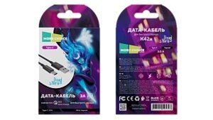 Кабель iPhone (5-) 2.4A 1м MORE CHOICE K42i Black