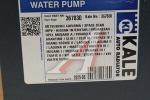 Насос водяной RENAULT Duster системы охлаждения KALE 367830