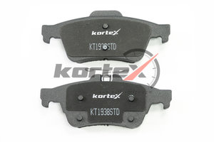 Колодки тормозные FORD Focus 2,3 задние (4шт.) KORTEX KT1938STD, GDB1938, 1683374/1809458/5134101