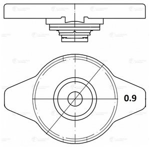 Крышка радиатора TOYOTA Corolla (ZZE120) LUZAR LL1903, 16471-23010