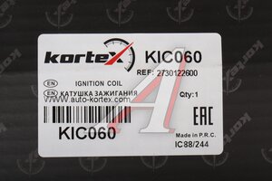 Катушка зажигания HYUNDAI Accent (99-) (1.5 SOHC),Getz (1.3) KORTEX KIC060, 27301-22600