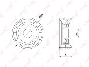 Ролик ГРМ RENAULT Logan,Clio,Megane,Scenic натяжителя LYNX PB7027, VKM36031, 8200104754