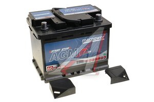 Аккумулятор MACPOWER AGM 60А/ч обратная полярность 60AGM56640, 6СТ60(0)