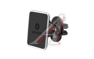 Держатель телефона на дефлектор магнитный ARROYS Vent One black silver, 79137