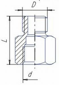Штуцер ввертный d=КГ1/8"; d=М12х1,5-6Н; L=30,5 привода управления сцеплением ЗИЛ РААЗ 300244-П29