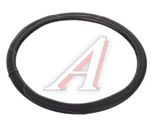 Оплетка руля (XXXXL) 49-51см экокожа серая AT AT73424
