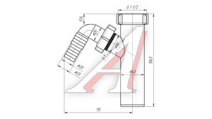 Отвод для стир.машины 1" 1/2" 40 (М140) М140