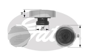 Крышка OPEL Astra бачка расширительного GATES RC231, 28490