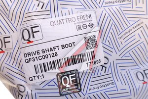 Пыльник ШРУСа LAND ROVER Range Rover (09-) внутреннего QUATTRO FRENI QF31C00128, 305628, TDR000120