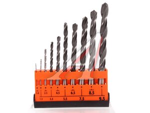 Набор сверл по металлу 1.0-9.5мм HSS (10шт.) BERIL 512010, 14158