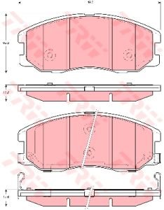 Колодки тормозные CHEVROLET Captiva (06-) OPEL Antara (06-) передние (4шт.) TRW GDB1715, 96626069