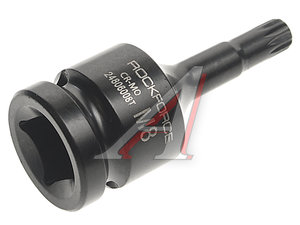 Бита-головка 1/2" SPLINE M8 с отверстием ударная ROCKFORCE RF-24806008T