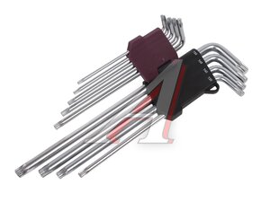 Набор ключей TORX T10-Т50 Г-образных удлиненных 9 предметов THORVIK TKL9S